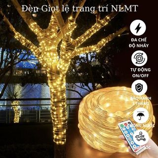 Đèn led giọt lệ 300 bóng led năng lượng mặt trời trang trí ngoài trời sân vườn tấm pin NL lớn chống nước 