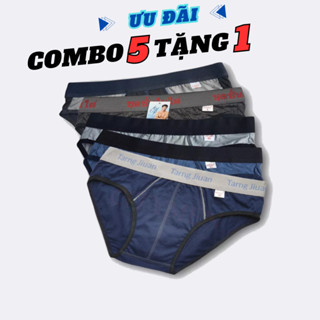 [ COMBO 5 TẶNG 1 ] Quần Lót Nam Nhiều Lưng Thun Cotton Vải Dày, Quần Sịp Nam Cao Cấp Co Giãn, Cực Thoáng Mát, Mềm Mại
