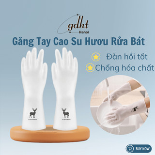 Găng tay cao su rửa bát, bao tay cao su rửa chén, găng tay hươu làm bếp giặt quần áo siêu dai co dãn (MS02) Huytuan3010