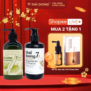 Combo Dầu gội và Dầu xả Thái Dương 7 plus 480ml Tặng Xịt tóc Thái Dương 30ml