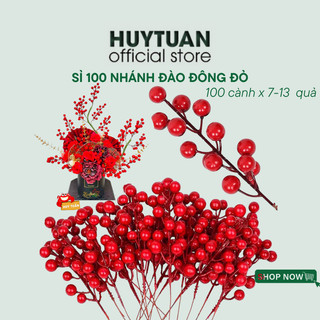 Combo 100 cành quả chery xốp trang trí oản tài Lộc, giỏ quà bó hoa, vòng nguyệt quế, cây đào đông ngày tết