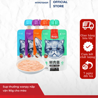 Sup thưởng wanpy nắp vặn 90g cho mèo
