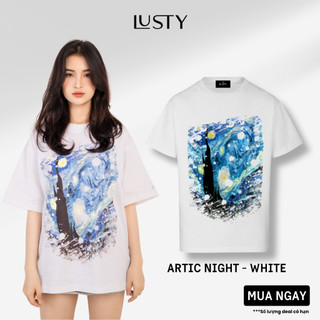 Áo thun Artic Night LUSTY áo phông cotton 100% unisex form rộng tay lỡ oversize local brand t-shirt