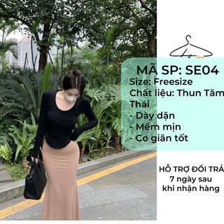 Set Áo tay dài và váy 2 dây maxi mẫu hot 2024 - Mã Sp: SE04