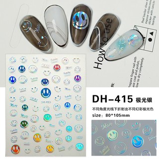 Sticker mặt cười trang trí nail dh415