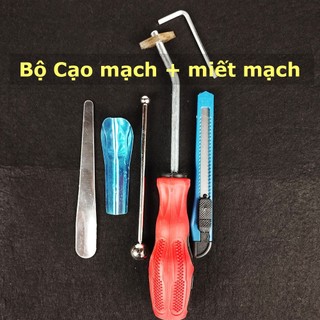Bộ Dụng Cụ Cạo Mạch và Miết Mạch Gạch - Tua vít cạo mạch | Bi lăn mạch gạch chà ron