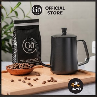   có VIDEO  Bình rót cổ ngỗng - Bình pha cà phê inox 304 loại dày có nắp - Gờ cafe 