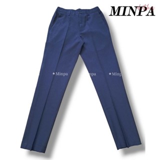 Quần tây lưng thun 2 bên học sinh nam màu xanh đen quần tây lưng chun đi học cấp 2 3 cạp cao ống suông chất vải gân đẹp