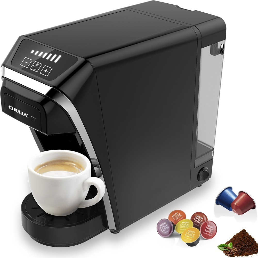 Máy pha cafe Espresso  2in1 Chulux QF-CM823 Công Suất 1400W, bơm áp suất Pha ar, 7 cấp độ pha