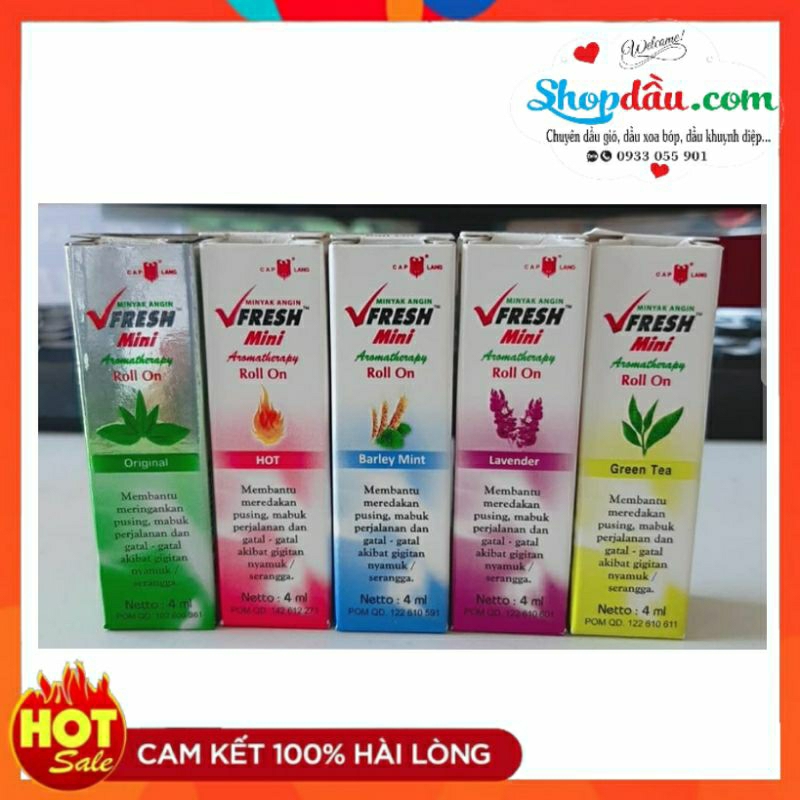 Dầu lăn thảo dược vfresh 4ml