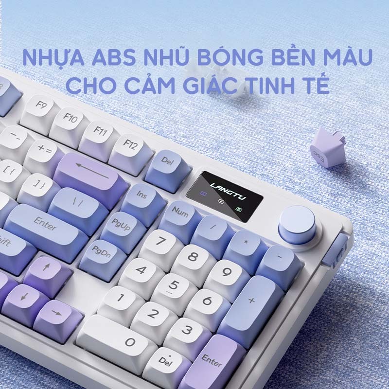 Bàn phím LANGTU L98 bàn phím bluetooth không dây/có dây silent pin sạc Led RGB hỗ trợ window/mac,ios...gaming văn phòng | BigBuy360 - bigbuy360.vn