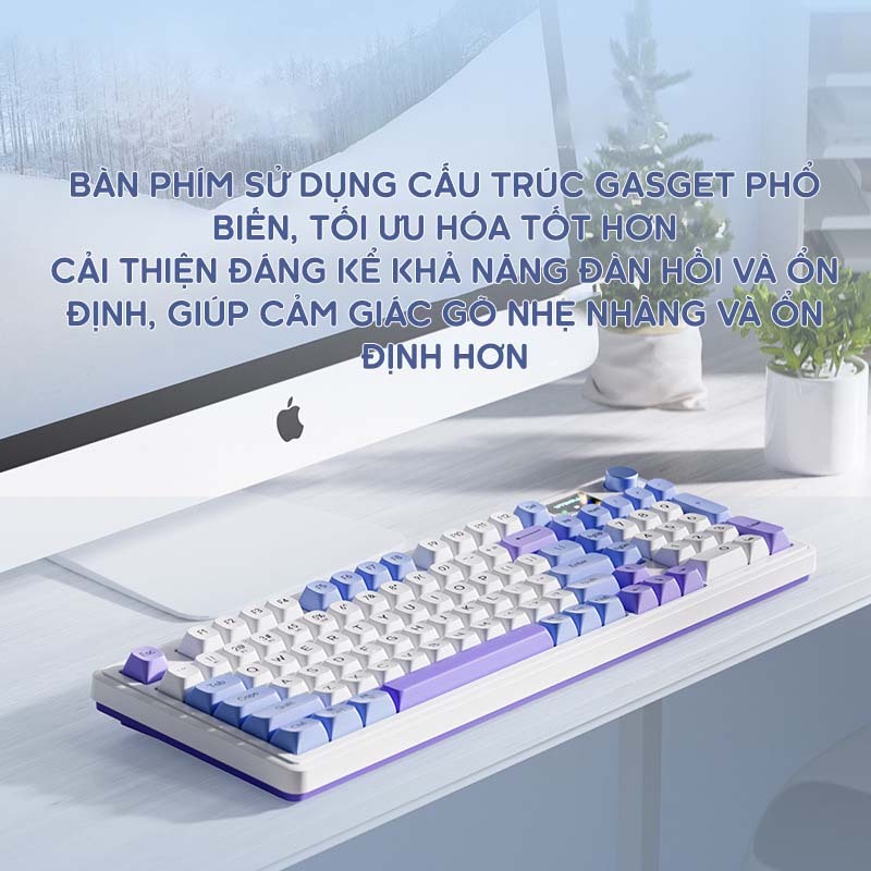 Bàn phím LANGTU L98 bàn phím bluetooth không dây/có dây silent pin sạc Led RGB hỗ trợ window/mac,ios...gaming văn phòng | BigBuy360 - bigbuy360.vn