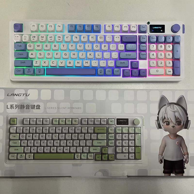 Bàn phím LANGTU L98 bàn phím bluetooth không dây/có dây silent pin sạc Led RGB hỗ trợ window/mac,ios...gaming văn phòng | BigBuy360 - bigbuy360.vn