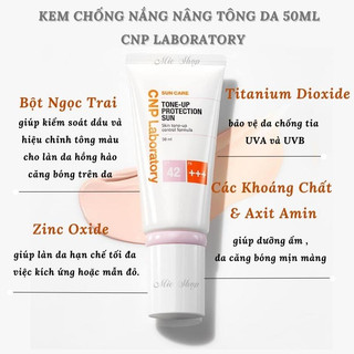 Kem chống nắng vật lý CNP LABORATORY nâng tone da Spf42 Pa +++ DR170