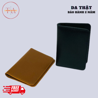 HCM - Ví đựng thẻ da cao cấp sơn cạnh nhỏ gọn dáng đứng