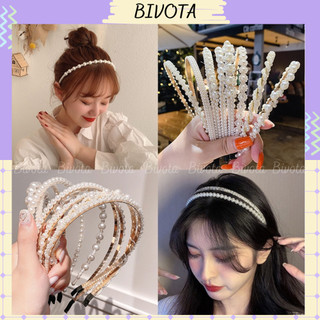 Băng đô Bivota cài tóc đính ngọc trai nhân tạo bờm tóc nữ phong cách Hàn Quốc BD23