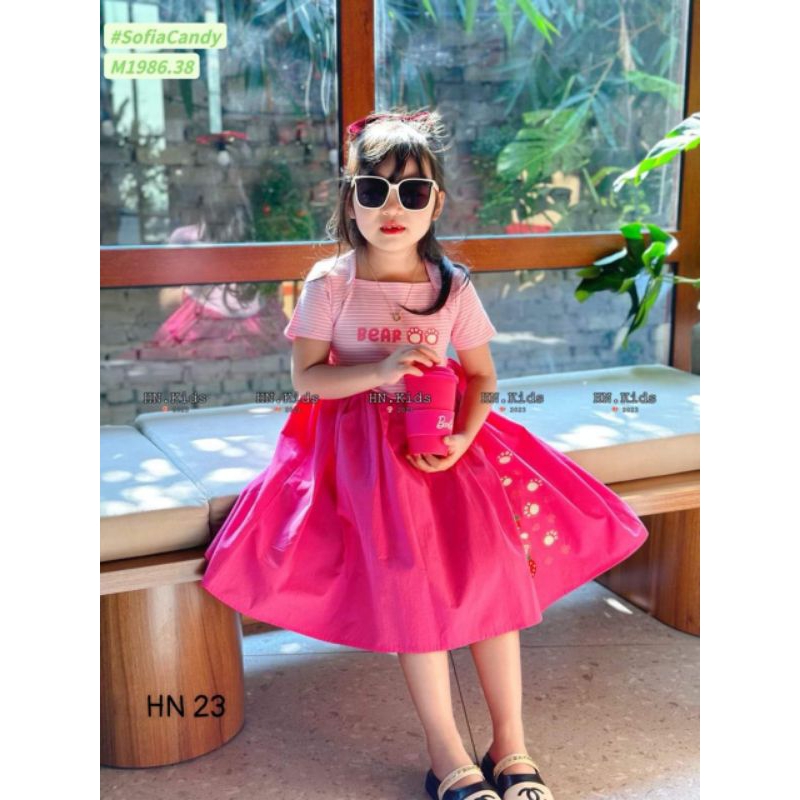 Váy gâu dâu cho bé gái.8 đến 28kg.video +hình thật trải sàn ak