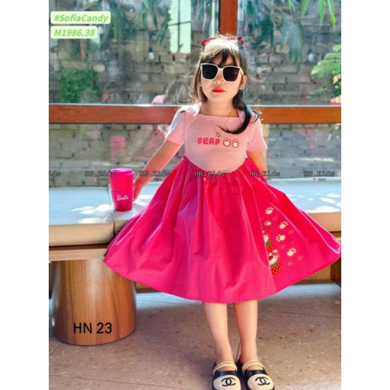 Váy gâu dâu cho bé gái.8 đến 28kg.video +hình thật trải sàn ak