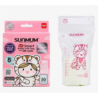 Túi trữ sữa Sunmum mẫu mới 250ml (8oz), Túi trữ sữa 250ml