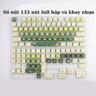 Keycap Green Rabbit nhựa PBT cao cấp, nút phím lắp cho bàn phím cơ