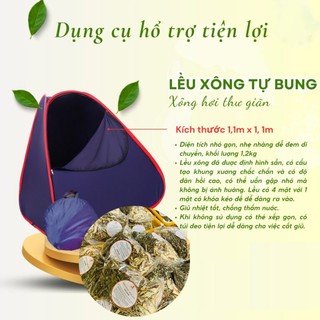 Combo Lều Xông Hơi Và 10 Gói Thảo Dược Xông, Lều Xông Tự Bụng Không Mùi, Gói Xông Cảm, Gói Xông Hơi Thải Độc Giảm Béo