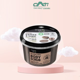 Tẩy da chết body organic shop cafe của nga
