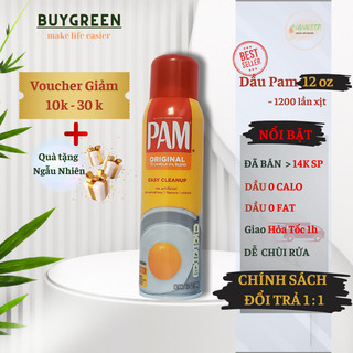 ✅✅ pam 12 oz dầu ăn kiêng 0 calories dạng xịt hạt cải pam original 12oz