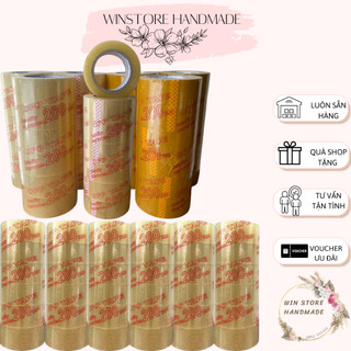 Băng keo trong, Băng keo đục bán lẻ từng cuộn loại tốt 100yard 1,6 kg 200yard 1.8 kg, lõi mỏng Winstorehandmade_WSBK025