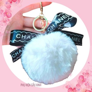 Móc khoá bông 10cm phụ kiện thời trang balo túi xách