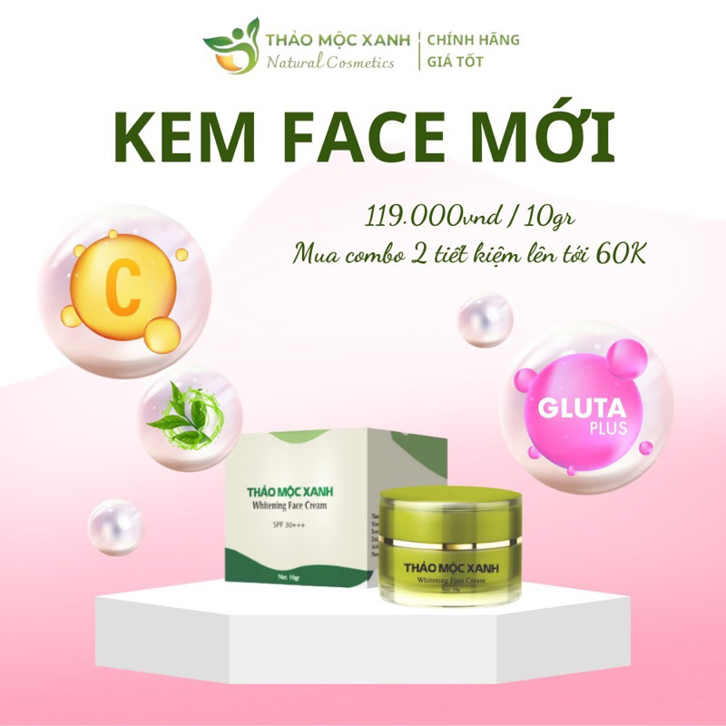 [Chính Hãng] Kem Face Thảo Mộc Xanh 10gram