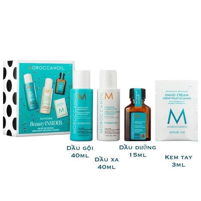 Bill US - Set dưỡng tóc MOROCCANOIL 4 món dầu gội, dầu xả