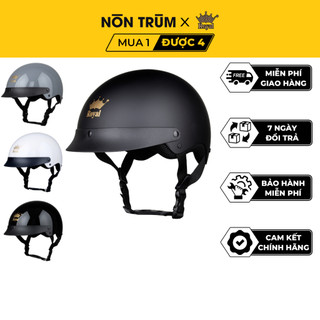 Mũ bảo hiểm nửa đầu Royal M162 lưỡi trai size L và XL đi xe máy cho nam và nữ chính hãng