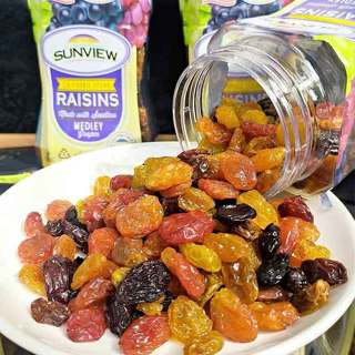 Nho khô hỗn hợp sunview raisins dinh dưỡng, thơm ngon hộp 425g ăn liền như DJ&A