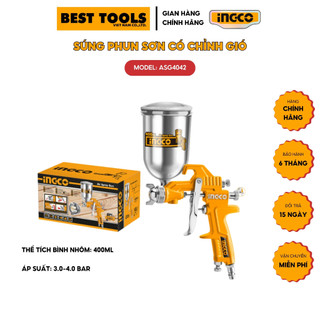 Đầu súng phun sơn dùng khí Ingco ASG4042 điều chỉnh được gió
