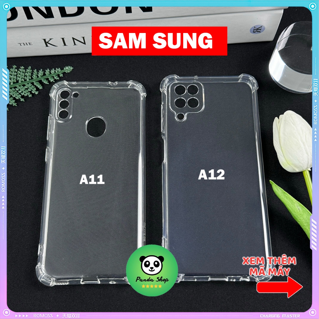 Ốp Samsung A11 / A12 Bảo Vệ Cam, Chống Sốc, Trong Suốt, Silicon