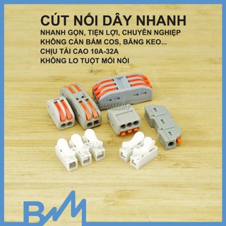 Cút nối dây nhanh - cầu đấu dây 10A 32A 1P 2P 3P 4P cực chắc