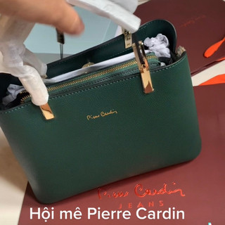 túi xách nữ Pierre cardin màu xanh da bò cao cấp chính hãng