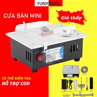 Máy cưa bàn mini đa năng máy cắt bàn mini máy cưa bàn trượt mini lưỡi cưa 63mm phù hợp với acrylic DIY Cắt gỗ
