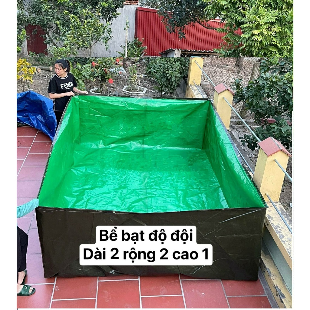 Bể bạt bộ đội 2x2x1 + 2x1.5x1 +2x1x1 Bể bạt, bể bạc nuôi Ốc, Ếch, Lươn, Cá. Rắn