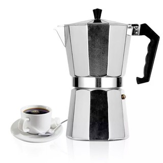 Bình pha cà phê moka pot 600ml nhôm hình bát giác cực đẹp màu ngẫu nhiên