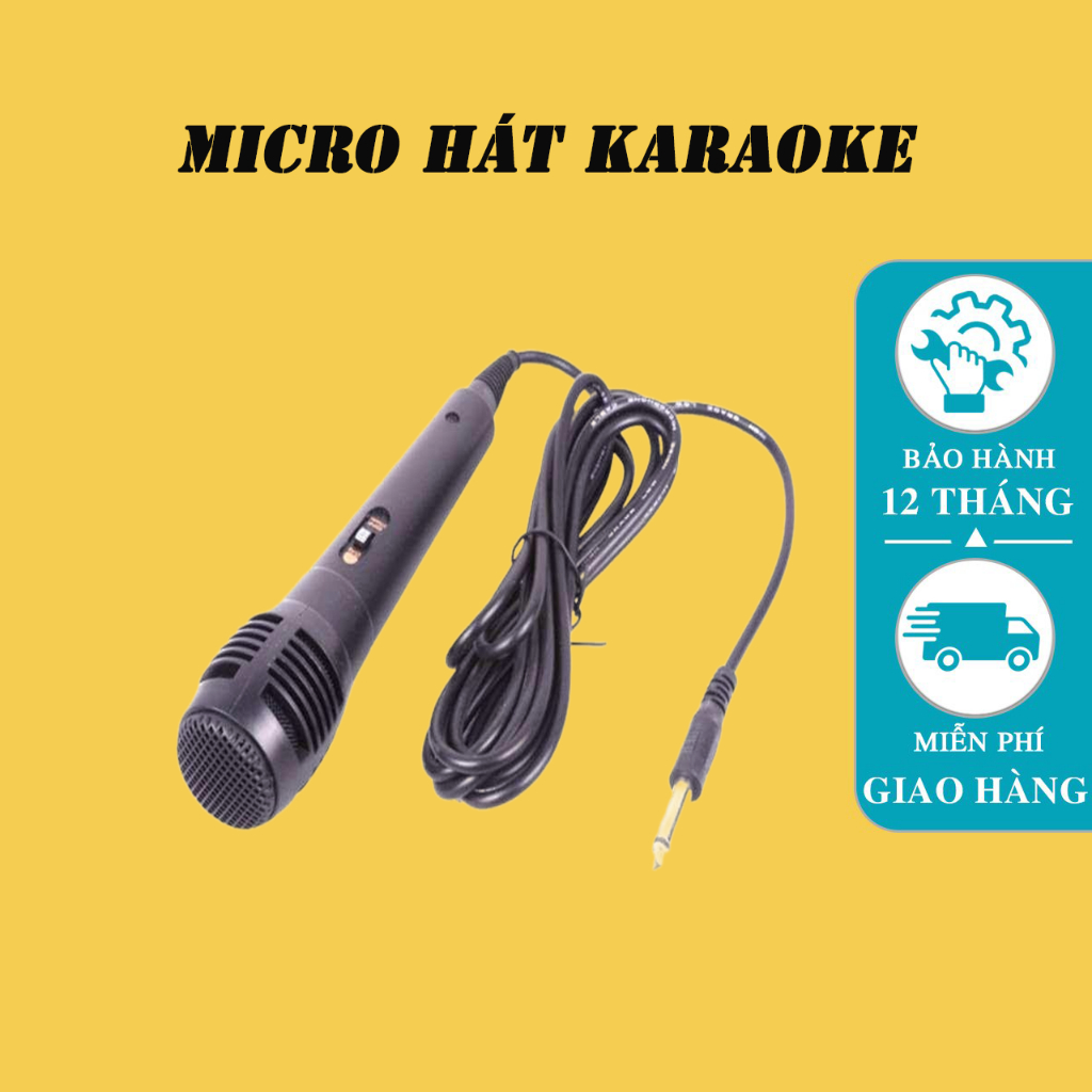Micro hát karaoke có dây cho nhiều loại loa kéo loa bluetooth KM-S1,KM-S2, P88, P89 ....