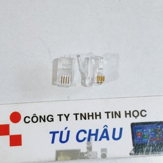 Đầu RJ9 4 line 4P4C / (4 tim - 4 Pin -4 line - 4P4C)