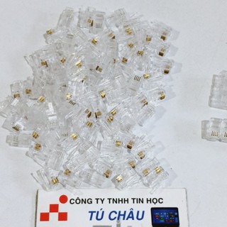 Đầu RJ9 4 line 4P4C / (4 tim - 4 Pin -4 line - 4P4C)