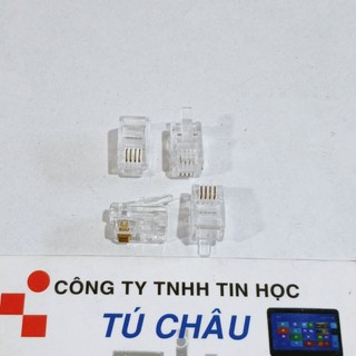Đầu RJ9 4 line 4P4C / (4 tim - 4 Pin -4 line - 4P4C)