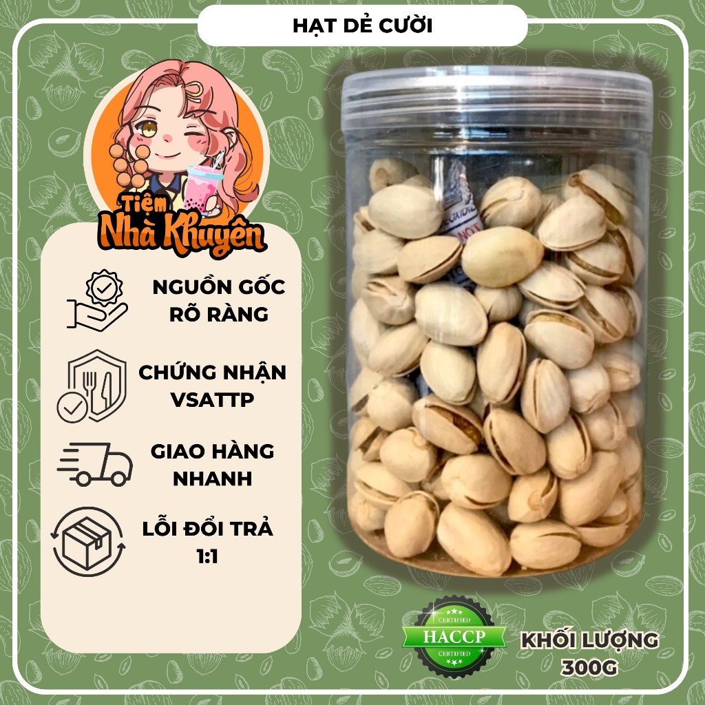 Hạt dẻ cười Mỹ nhập khẩu [Hũ PET 300g]