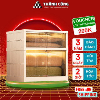 Tủ quần áo,tủ đựng đồ shoebox 2 ngăn 9102-1-1g bảo hành 3 năm tủ đa năng gấp gọn tiện lợi