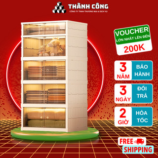 Tủ quần áo,tủ đựng đồ shoebox 5 ngăn 9102-1-4g bảo hành 3 năm tủ đựng đa năng gấp gọn tiện lợi