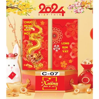 Bao lì xì tết năm giáp thìn 2024 tết năm con rồng chúc mừng năm mới