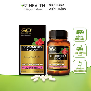 Viên uống viêm đường tiết niệu GO Healthy GO Cranberry 60,000+  New Zealand hỗ giảm giảm tiểu nhiều, tiểu rát, tiểu buốt