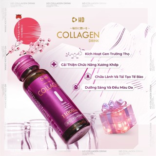 Hd collagen drink hộp 10 chai - collagen peptide 11.000mg